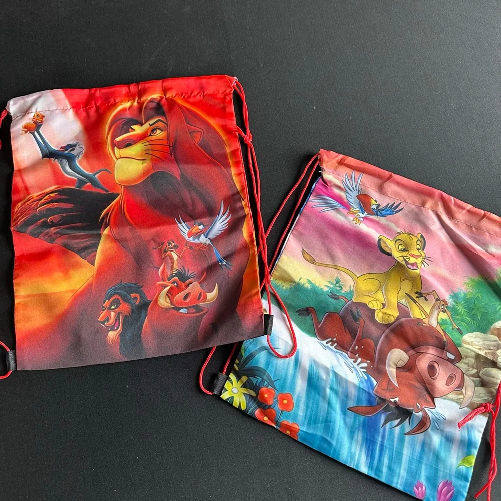 90's Disney set (2) Lion King Drawstring Bags